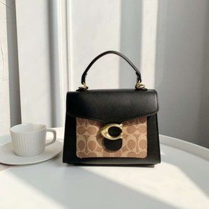 Coach Tabby Top Handle 20 In Signature Canvas